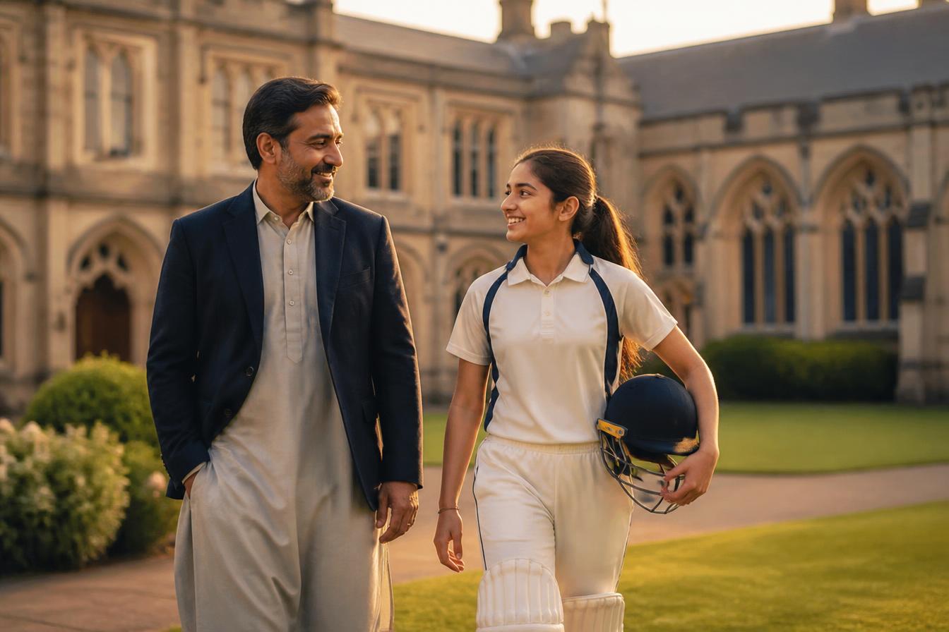 Pakistani family at UK boarding school